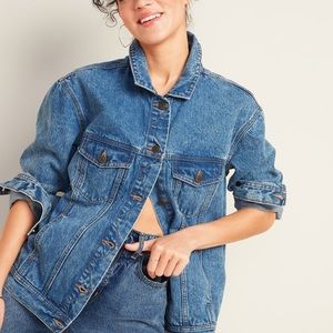 Old Navy Oversized Boyfriend Jean Jacket for Women